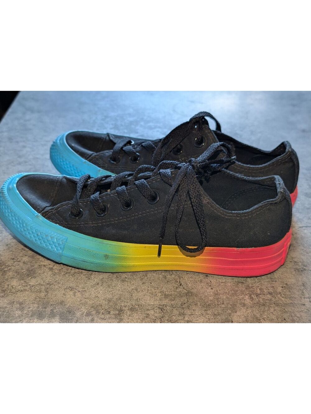 Converse All Stars Chuck Taylor Rainbow Sole Sneakers Shoes Low W6 M4 Pride